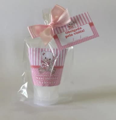 Lembrancinha para Maternidade Hidratante Ursinha Rosa
