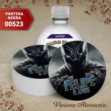 Adesivo Água Ouro Fino Pantera Negra - 00523