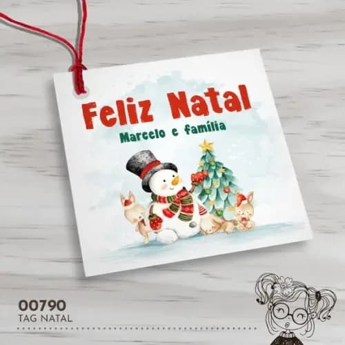 Tag Quadrada Natal - 00790