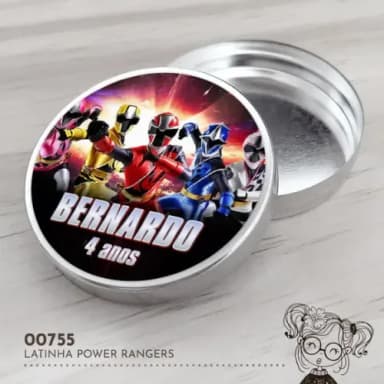 Latinha Adesivada Power Rangers - 00755