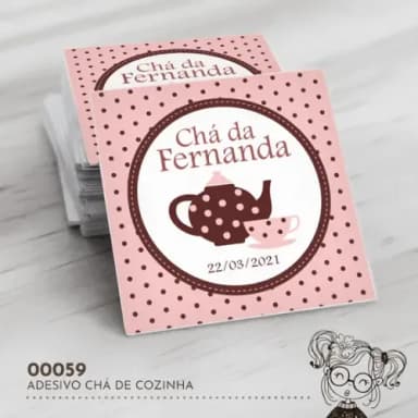 Adesivo Quadrado Chá de Cozinha - 00059