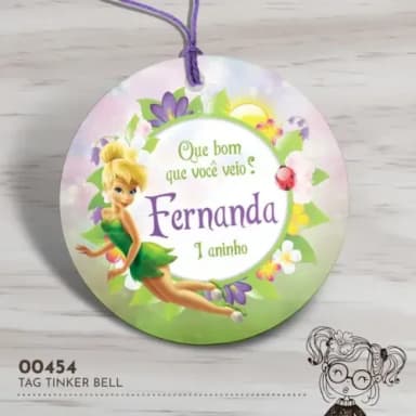 Tag Redonda Tinker Bell - 00454