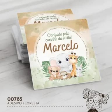 Adesivo Quadrado Floresta - 00785