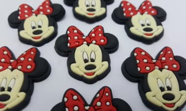 Aplique da Minnie Emborrachado de 3,5cm