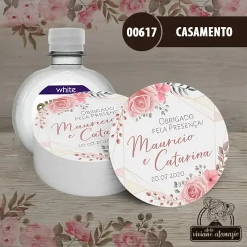 Adesivo Água Ouro Fino Casamento - 00617
