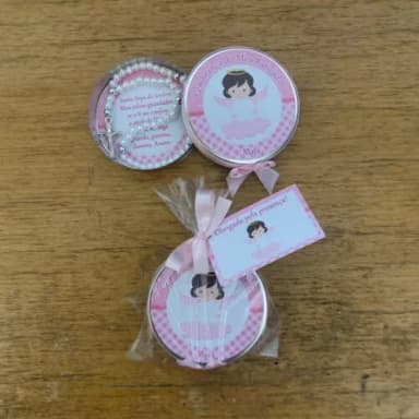 Lembrancinha Batizado Mini Terço e Oração do Anjo da Guarda