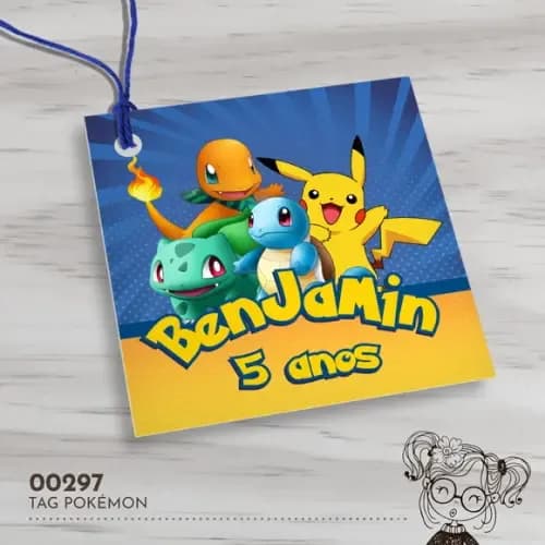Tag Quadrada Pokémon - 00297