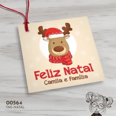 Tag Quadrada Natal - 00564