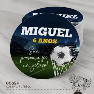 Adesivo Redondo Futebol - 00854