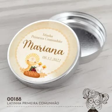 Latinha Adesivada Primeira Comunhão - 00188