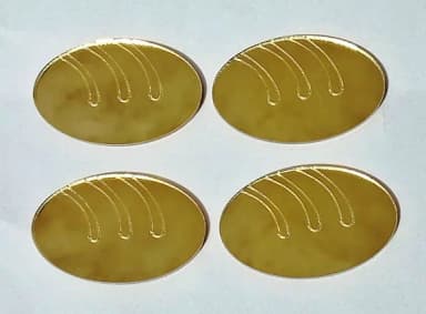 Aplique Pão Gravado Acrílico Espelhado - 10 Unidades