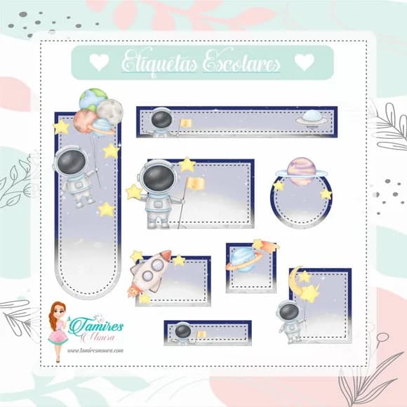 60 Etiquetas Escolares Personalizadas Prova D'agua
