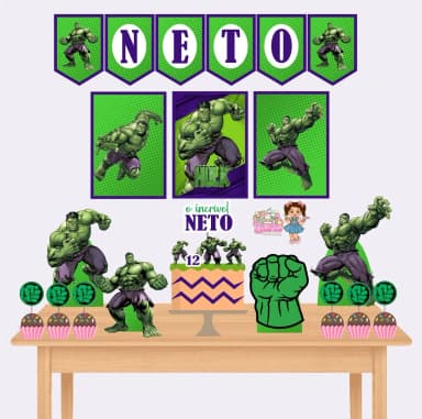 Kit Festa Só Um Bolinho O INCRÍVEL HULK - Decoração de Festa