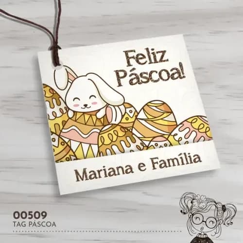 Tag Quadrada Páscoa - 00509
