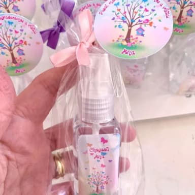 Álcool 70% Spray Lembrancinha maternidade Jardim Encantado