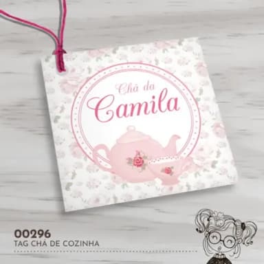 Tag Quadrada Chá de Cozinha - 00296