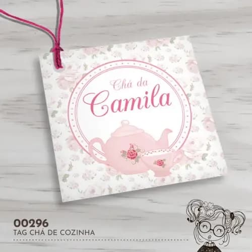 Tag Quadrada Chá de Cozinha - 00296
