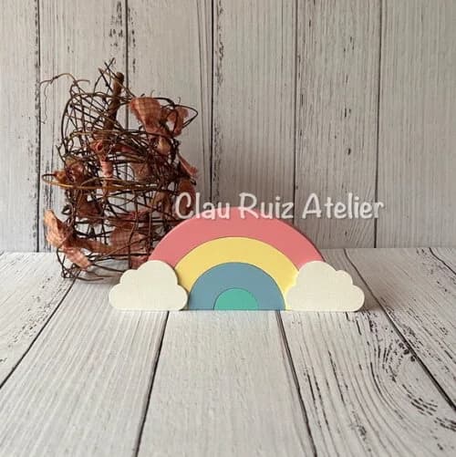Arco Íris de Mesa 4 Faixas Decoração Bebê
