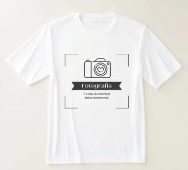 Camiseta Fotografia Minimalista Frase Inspiradora