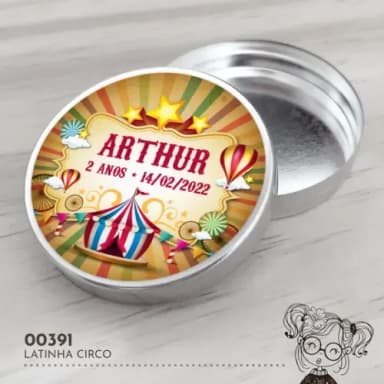 Latinha Adesivada Circo - 00391