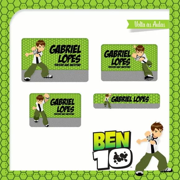 60 Etiquetas Ben 10