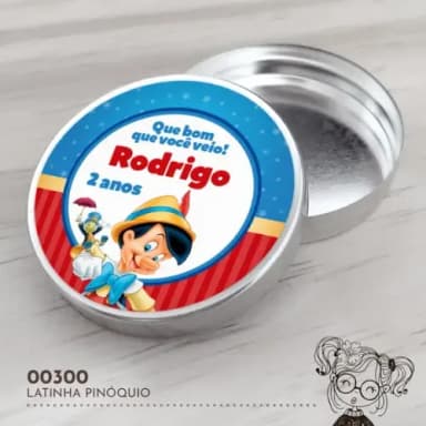 Latinha Adesivada Pinóquio - 00300