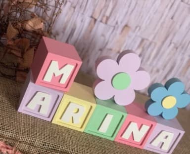 Candy Colors - Cubos 6x6cm Ts+ Dupla de Flor