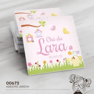 Adesivo Quadrado Jardim - 00672