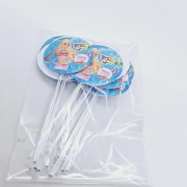Topper de Doces Personalizados POOL PARTY DA BARBIE opção 2