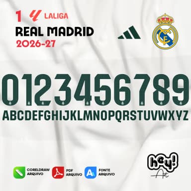 Fonte Vetor Real Madrid 2026/27 LaLiga