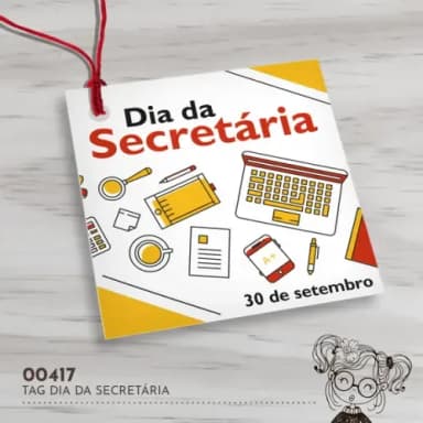 Tag Quadrada Dia da Secretária - 00417