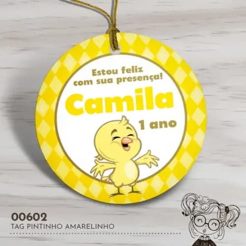 Tag Redonda Pintinho Amarelinho - 00602