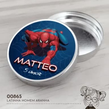 Latinha Adesivada Homem Aranha - 00865
