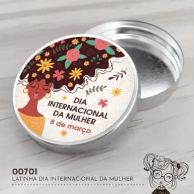 Latinha Adesivada Dia Internacional da Mulher - 00701