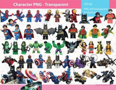 Kit Digital Heróis Lego *01