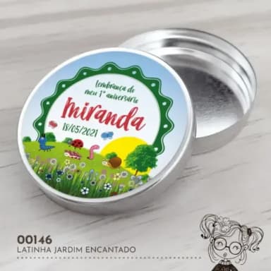 Latinha Adesivada Jardim Encantado - 00146
