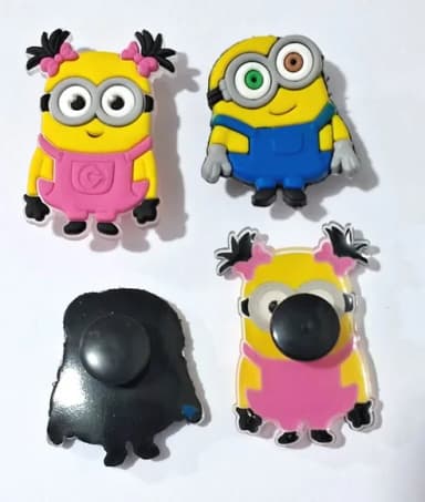 Pins de Crocs Minions Emborrachado Pacote com 6 Unidades
