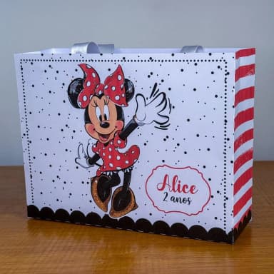 PEGUE E MONTE - Sacolinhas Personalizadas MINNIE VERMELHA - Decoração de Festa | Lembrancinhas | Aniversário | Personalizados