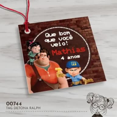 Tag Quadrada Detona Ralph - 00744