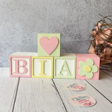 Tons Pastel Cubos 6x6cm Ts- Decoração Bebê