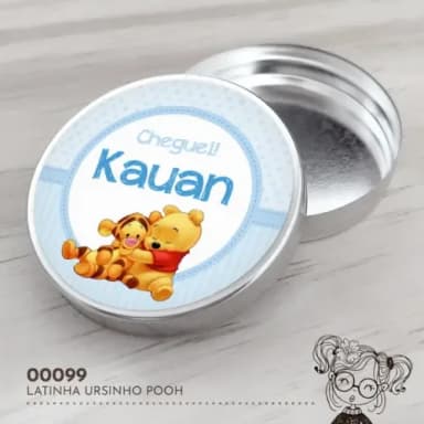 Latinha Adesivada Ursinho Pooh - 00099