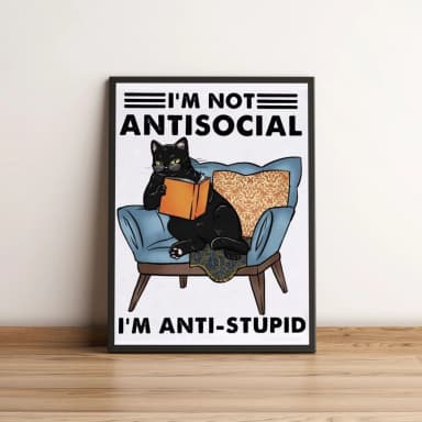 Quadro I'm Not Antisocial I'm Anti-Stupid 165