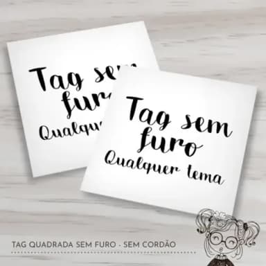 Tag Quadrada sem Furo sem Cordão