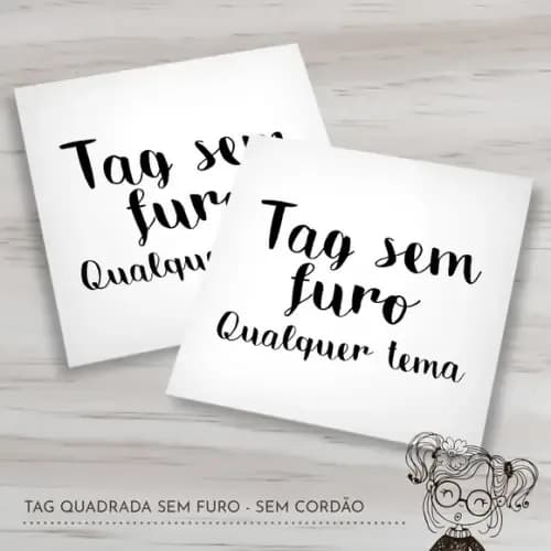 Tag Quadrada sem Furo sem Cordão