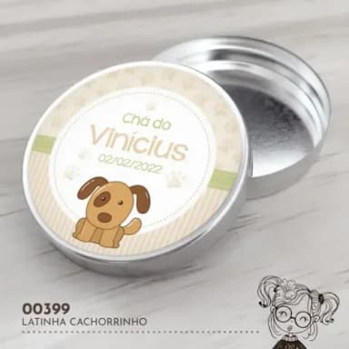 Latinha Adesivada Cachorrinho - 00399