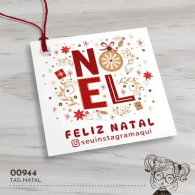 Tag Quadrada Natal - 00944