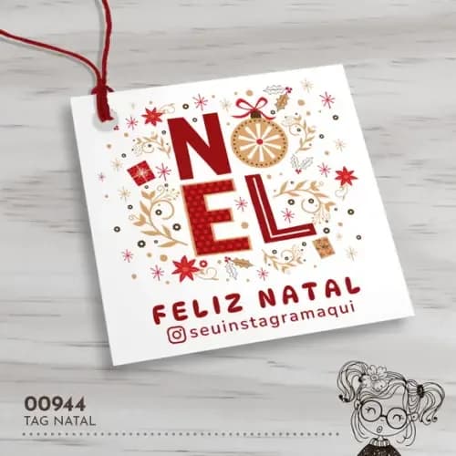 Tag Quadrada Natal - 00944