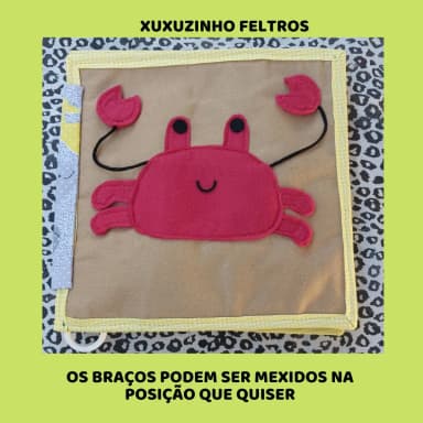 Livro Sensorial Bichos do Oceano em feltro
