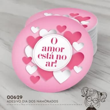 Adesivo Redondo Dia dos Namorados - 00629