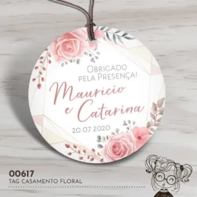 Tag Redonda Casamento - 00617